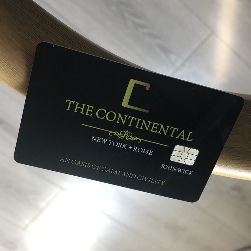 John Wick Cosplay Prop Continental Hotel Card Collection Gifts For Man Women Halloween Cosutme Accessories 2 Pcs
