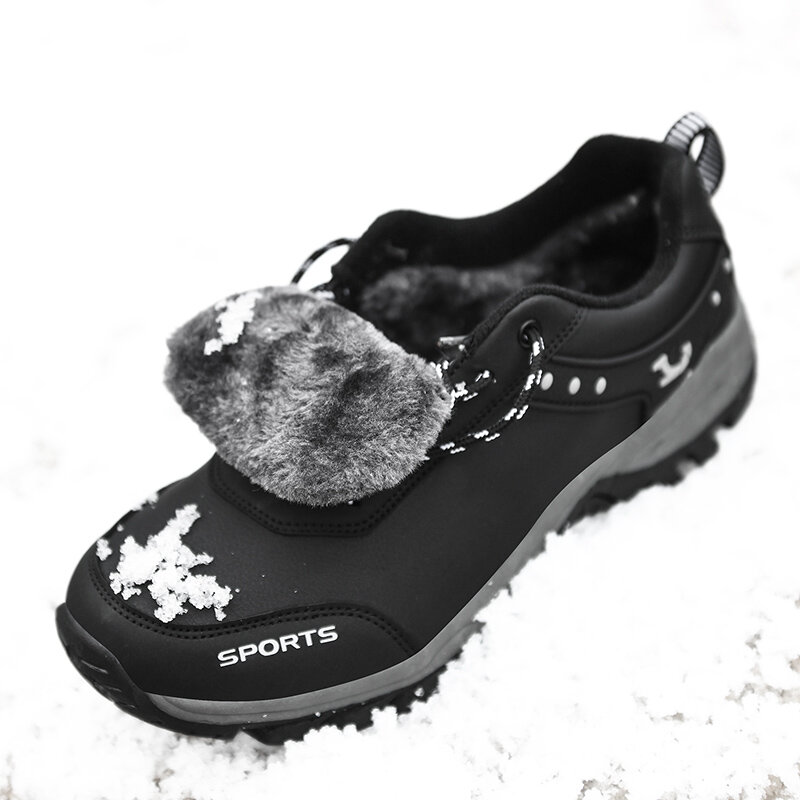 Zapatos de invierno para hombre, zapatillas de senderismo impermeables al aire libre, de gran tamaño, informales, para acampar y escalar, antideslizantes