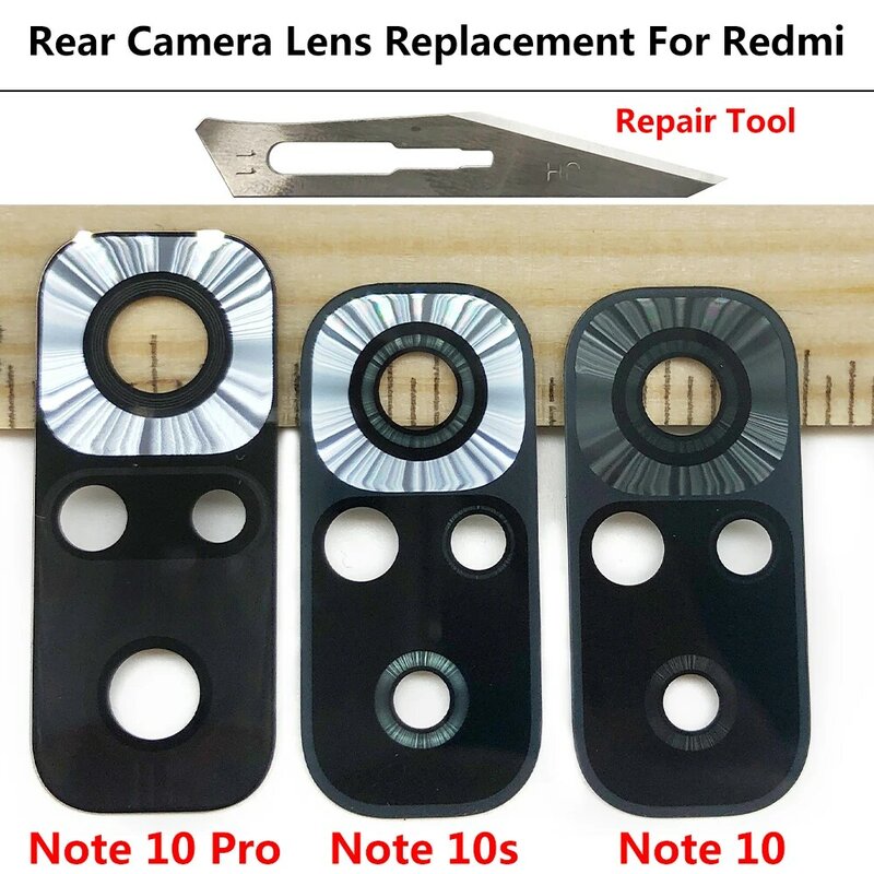 Kamera glas für Redmi Note 10 / Note 10 Pro / Note 10s 11 11s 11t 10 5g Rückfahr kamera Glas linse mit Kleber kleber