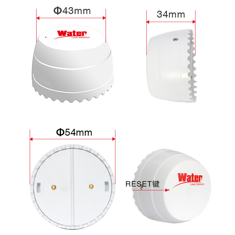 Датчик утечки воды EARYKONG с Wi-Fi, смарт-детектор утечки, с оповещением, управлением через приложение