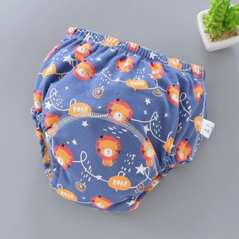 Baby Reusable Washable Diaper Pant Infant Potty Training Cloth Pocket Nappy Panties Diapers 6 Layers Cover Wrap Suits Girls Boys
