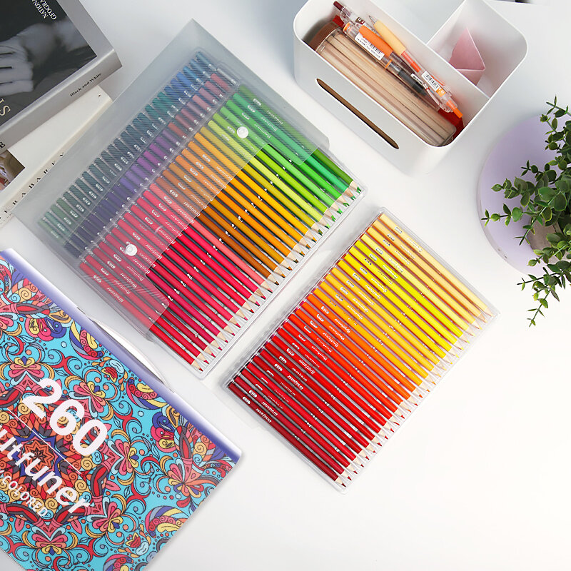 Matite colorate ad olio 48/260 colori professionali Set artista schizzo matita colorata per colorare disegnare scuola studente forniture d'arte per bambini