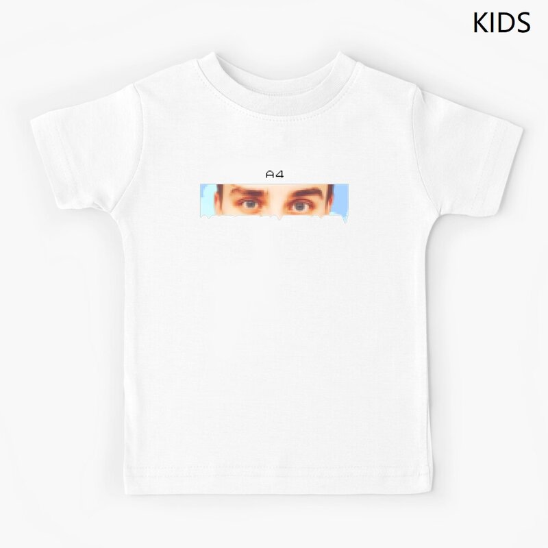 100% Katoen Merch A4 Ogen Print Casual Familie Kleding Kids T Shirts Fashion Tops T-shirt Kinderen Volwassen Мерч A4 Глаза футболка