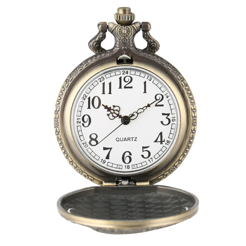 Reloj de bolsillo de cuarzo antiguo para hombre, pulsera con colgante de aleación delgada, con cadena, accesorio