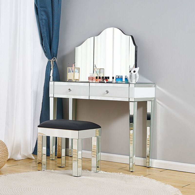 Panana Minimalism Bedroom Furniture Beautify Mirrored Dressing Table Console table Corner table Dresser Fast Ship to Europe