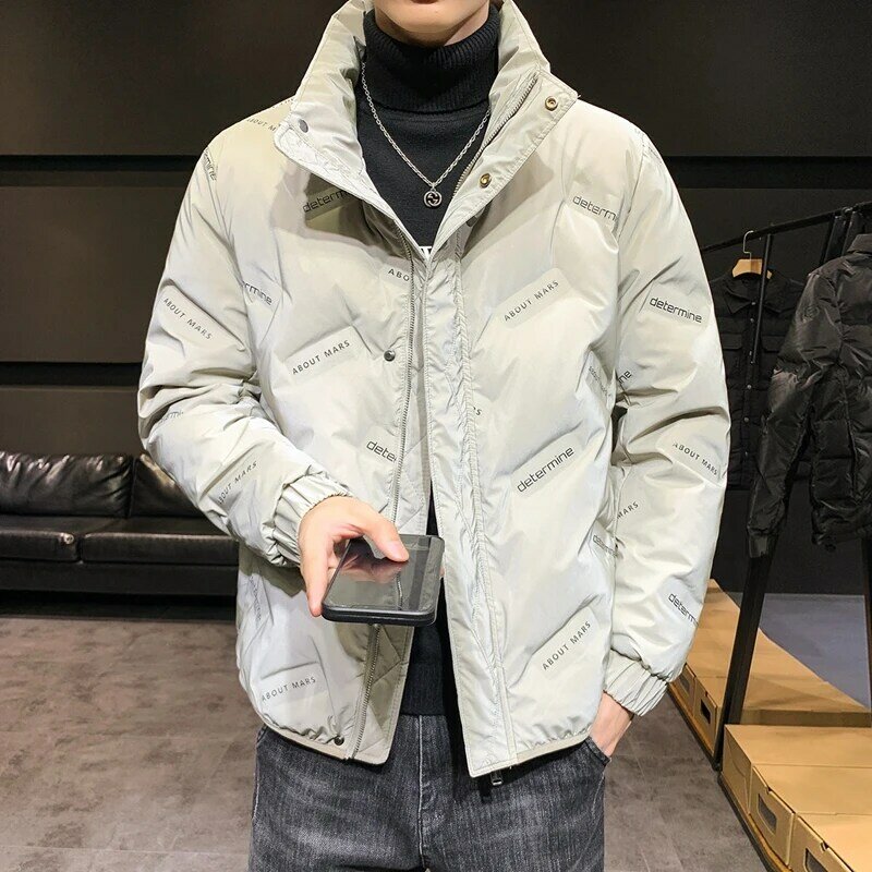 영국 스타일 겨울 남성 캐주얼 패션 남자 90% 화이트 오리 다운 재킷 남성 윈드 Streetwear 코트 남성 의류