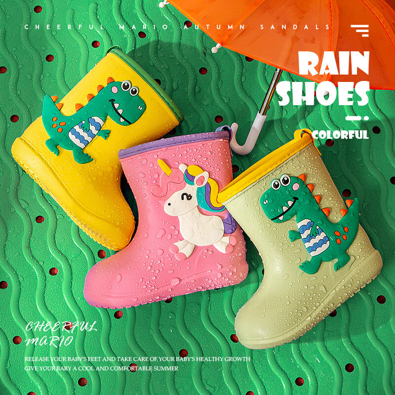 2022 новый стиль, защитные дождевые сапоги для детей, детские водонепроницаемые сапоги, дождевая обувь для мальчиков и девочек, в наличии резиновые сапоги детям ботинки для девочки