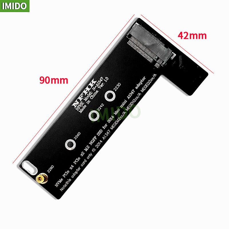 M key NVMe M2 SSD to For Apply Mac Mini 2014 A1347 MEGEN2 MEGEM2 MEGEQ2 adapter PCI express NGFF 760P 600P riser card