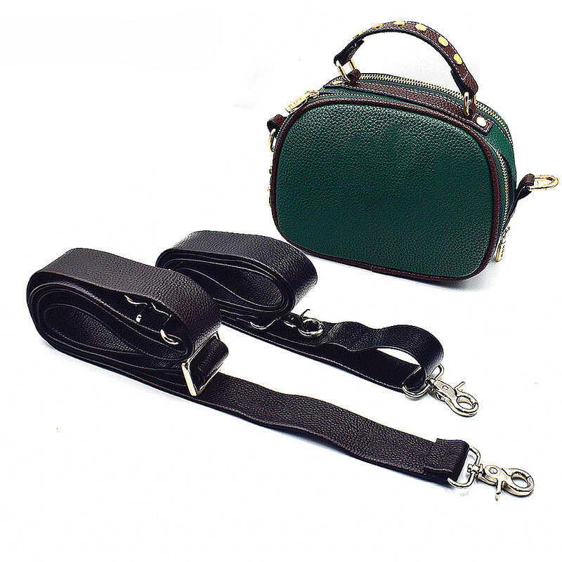 Ремешок для сумок из натуральной кожи со съемной ручкой и серебристой пряжкой для мужчин и женщин, аксессуары для сумок, ремни