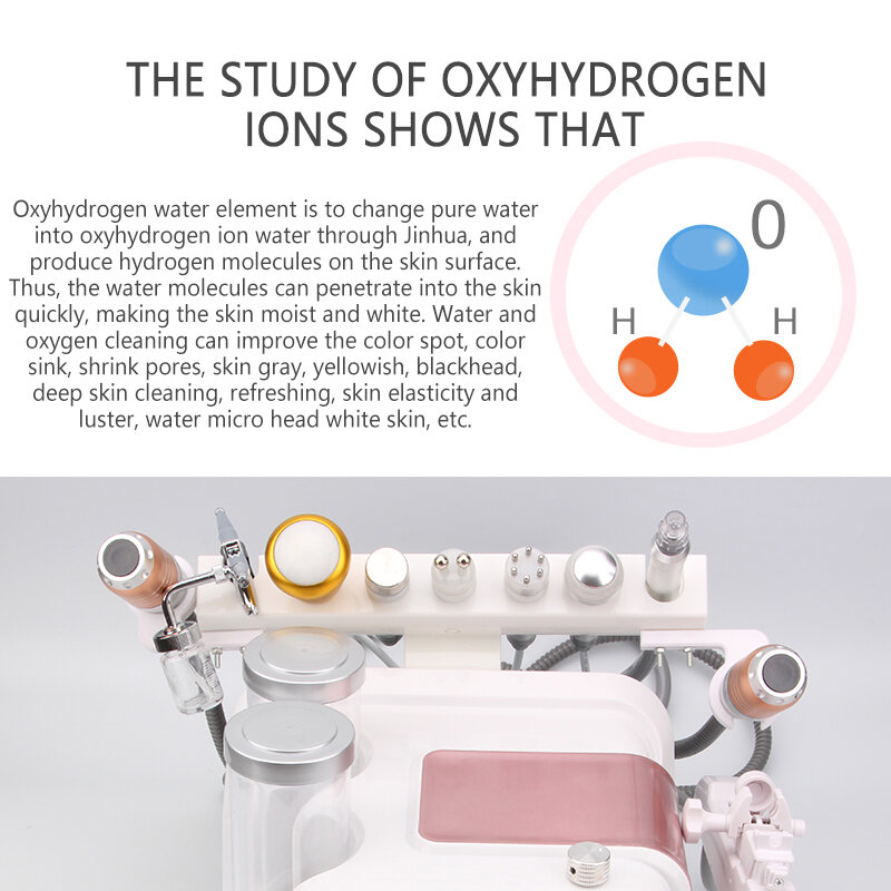 Nuovo aggiornamento H2 O2 piccola bolla Hydra facciale acqua ossigeno RF macchina per la pulizia della pelle sotto vuoto