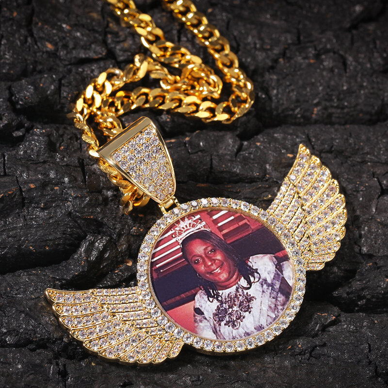 Женское ожерелье с подвеской TBTK, подарочное ожерелье с кулоном в виде ангельских крыльев, украшение в стиле хип-хоп с выгравированным именем