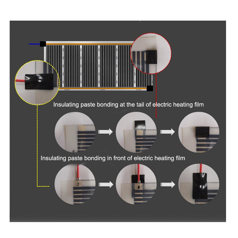 Pellicola riscaldante elettrica malta isolante impermeabile accessori per riscaldamento a pavimento retro Daub paste isolanti sigillate per pavimento Heatin