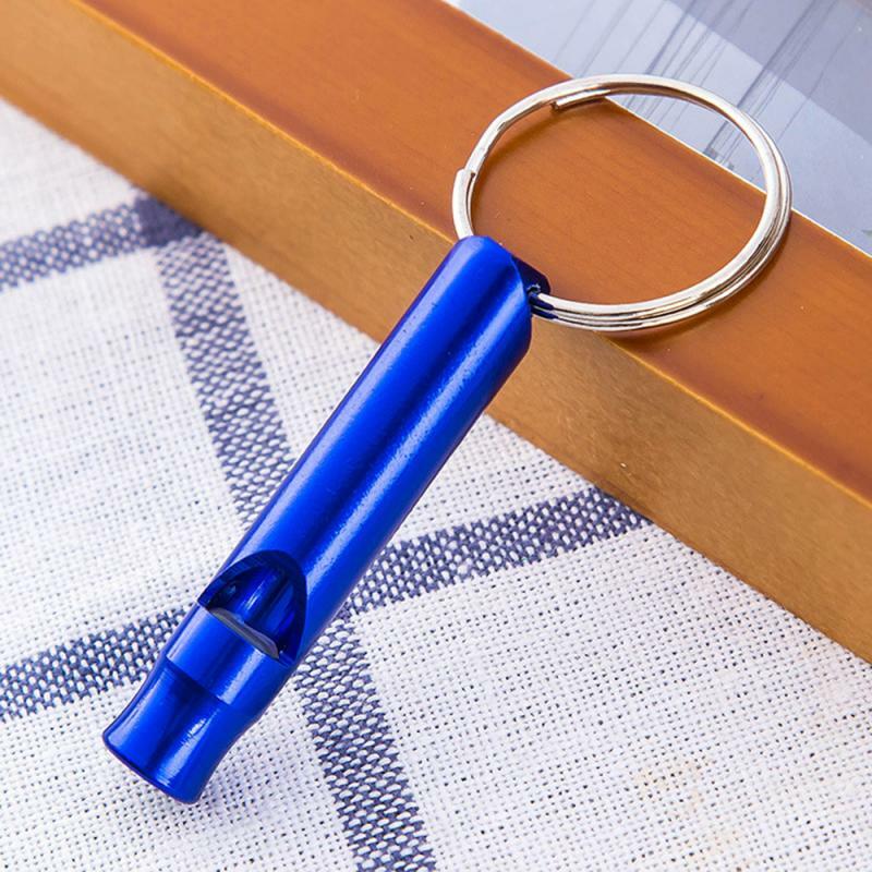 โลหะกลางแจ้งมัลติฟังก์ชั่นกหวีดจี้ Keychain พวงกุญแจสำหรับ Outdoor Survival ฉุกเฉิน Mini ขนาด Whistles ของขวัญทีม