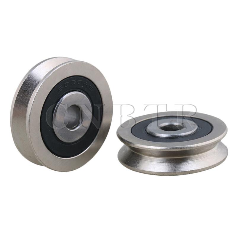 CNBTR 16pcs Steel Bearing Guide Pulley 6000RS 0.6x3x0.8cm Replacement Parts