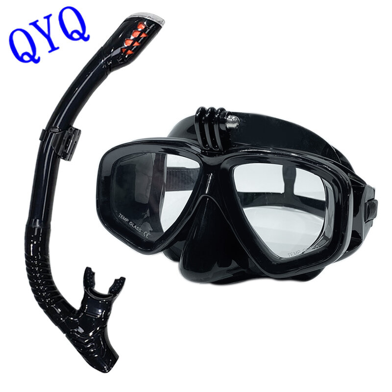 Máscara de mergulho subaquática profissional, óculos de mergulho para gopro com câmera pequena esportiva e óculos de secagem