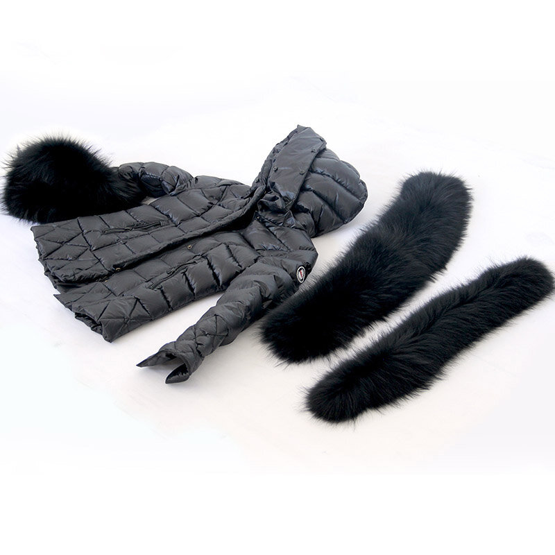 MMk2020 short ladies winter jacket star Faye Wong fashion oversized raccoon fur collar slim down jacket