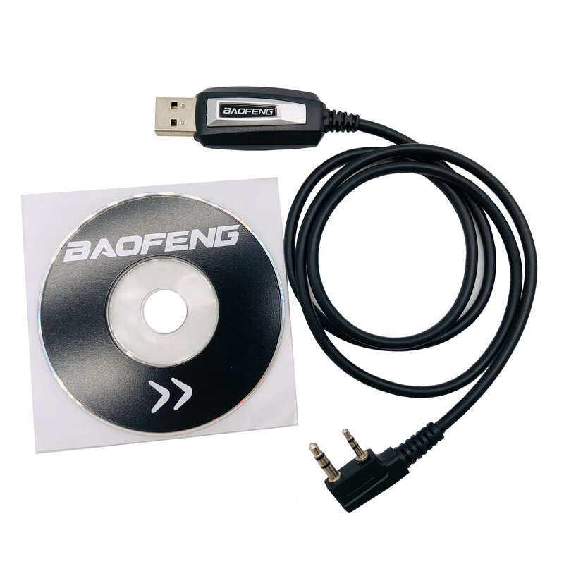 Baofeng-cabo de programação usb para walkie talkie, original, com driver de cd, para baofeng uv5r pro, uv82, bf888s, uv, 5r, acessórios para rádio