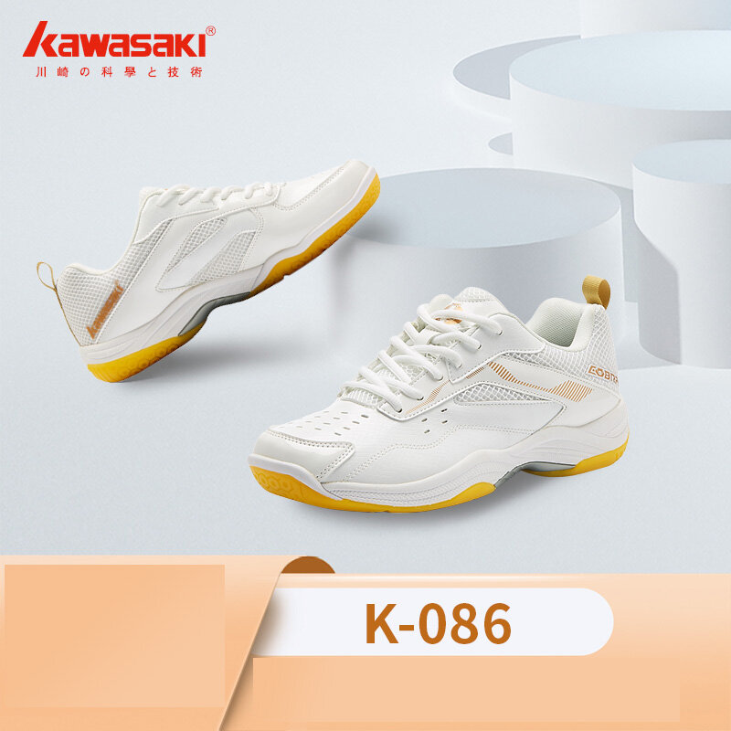 Sapatos de Badminton Kawasaki para Homens e Mulheres, Tênis Esportivos Anti-Escorregadio, Respiráveis, K-086