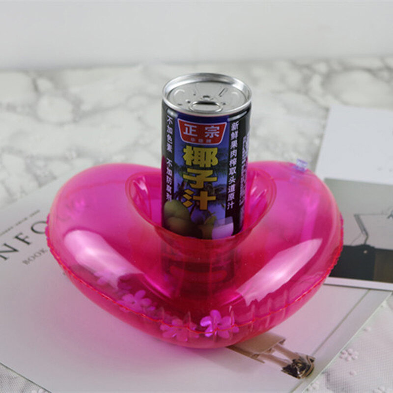 Inflatable mini floating drink can cup holder swimming pool beach party toys Cup Coasters Toy Bathroom Water Pool Toy