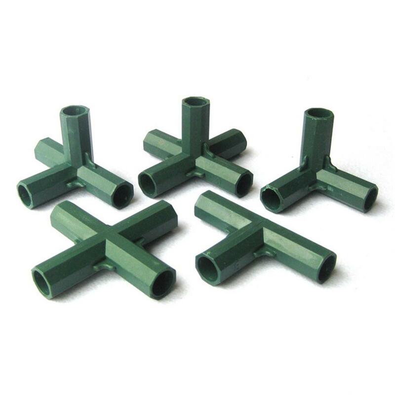 16MM PVC Fitting Stable Support Heavy Duty Greenhouse Frame Building Connector Right Angle 3 4 5-way Connector Garden Tool