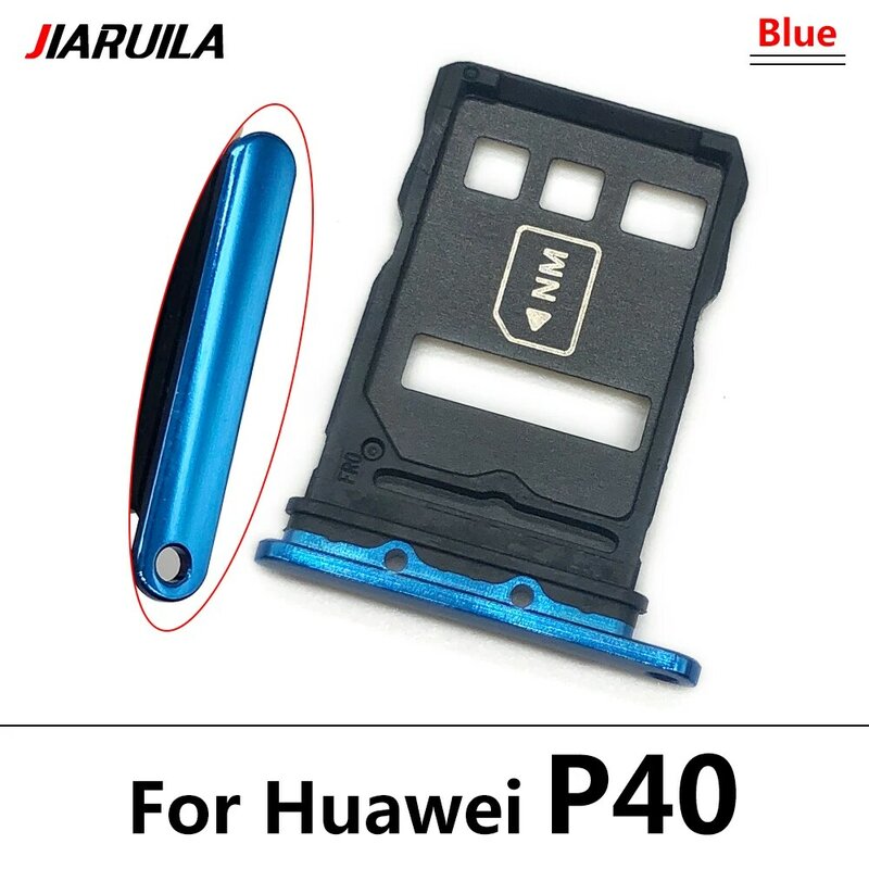 10 teile/los Für Huawei P40 Lite P40 Pro SIM Karte Slot SD Karte Tray Halter Adapter Ersatz Teile Für Huawei p40 Lite P40 Pro