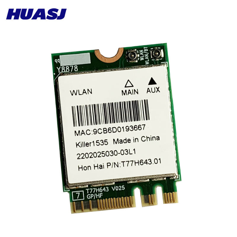 Huasj для Bigfoot Killer Wireless-AC 1535 QCNFA364A NGFF двухдиапазонный Killer1535 802.11ac M.2 беспроводная карта Bluetooth-совместимая