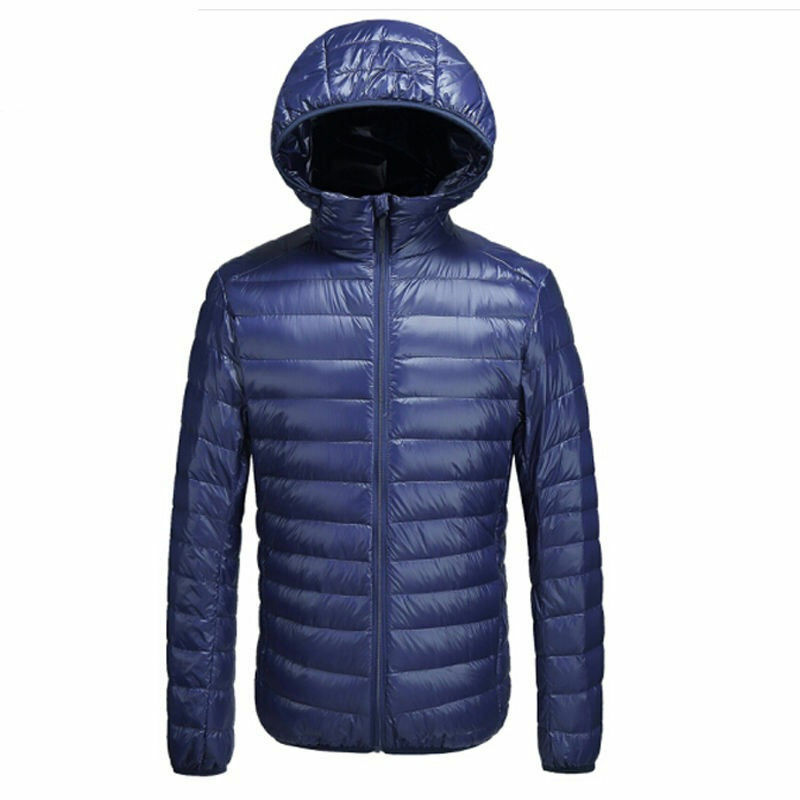 メンズスタンドカラーの超軽量ジャケット,秋冬カジュアルスタイルコート,防風,白いダックダウンジャケット,4xl