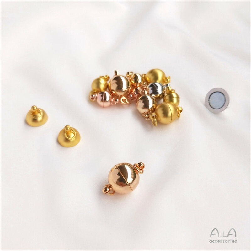 Bracelet à boucle M et collier plaqué or 18 carats, boucle à maillons W, crochet d'extrémité en forme de S, bouton, accessoires de bijoux à bricoler soi-même, matériaux