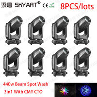 8 unit / lot 440w moving head beam spot wash 3in1 stage light with cmy