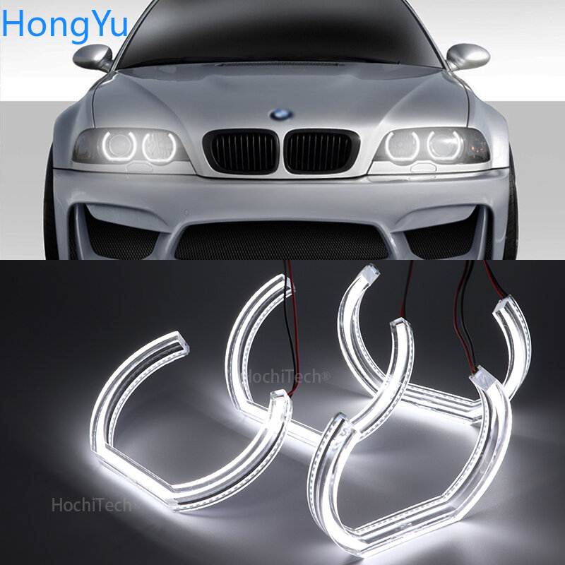 Excellent Ultra bright DTM Style led Angel Eyes halo rings For BMW E46 M3 Coupe Convertible 1999-2006 xenon headlight