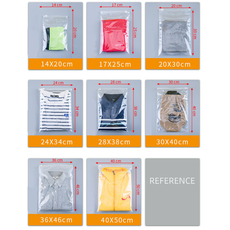 10pcs Reclosable พลาสติกใสชุดชั้นในสำหรับเดินทางเสื้อผ้า packag โปร่งใส ziplock โพลีบรรจุภัณฑ์โดย Slider