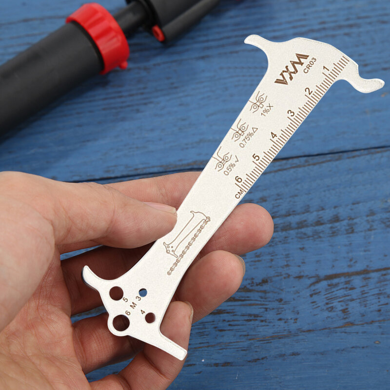 Mtb bicicleta corrente wear indicador régua corrente da bicicleta calibre medição verificador ferramenta de reparo ciclismo caliper bicicleta ciclismo peças