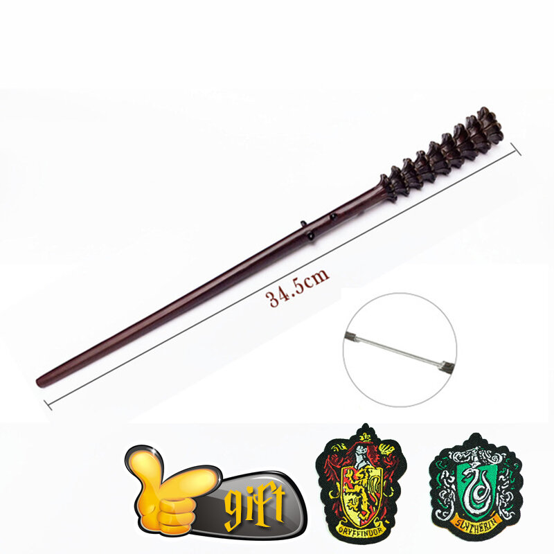 27 Kinds of Metal Core Potters Magic Wands Cosplay Voldemort Hermione Magical Wand Harried Cloth label as Bonus without Box