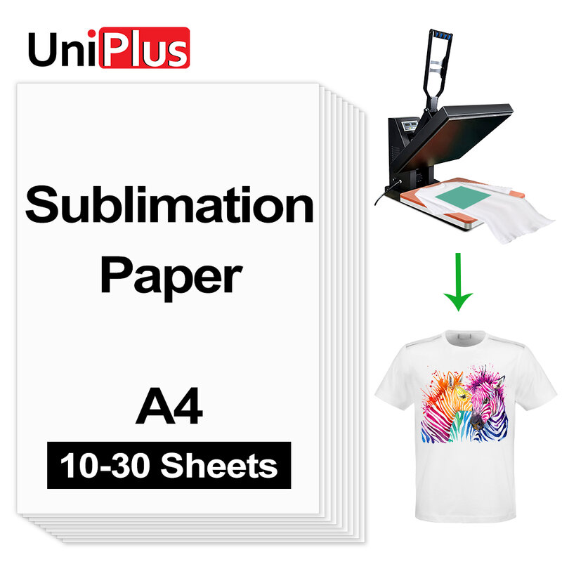 Papel A4 de transferencia térmica, productos de sublimación, impresora de inyección de tinta, Papel de sublimación para camisetas y ropa, 10 hojas