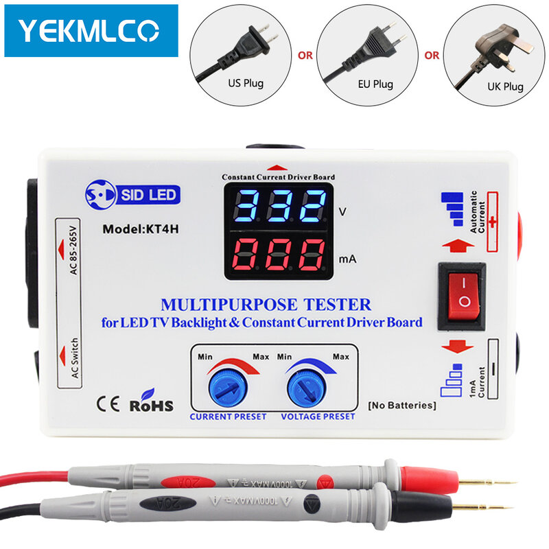 YEKMLCO-Testeur de rétroéclairage pour téléviseur LED, Smart-Fit, réglage manuel de la tension, courant constant, réparation de la carte de pilote, perle LED, KT4H, 0-330V