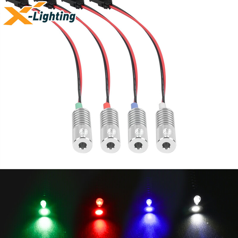 Mini Iluminador LED Emissor Fonte de Luz, Side Brilho Fibra Óptica Lâmpada, uso do carro, uso doméstico, DC 12V, 2W, 5 cores