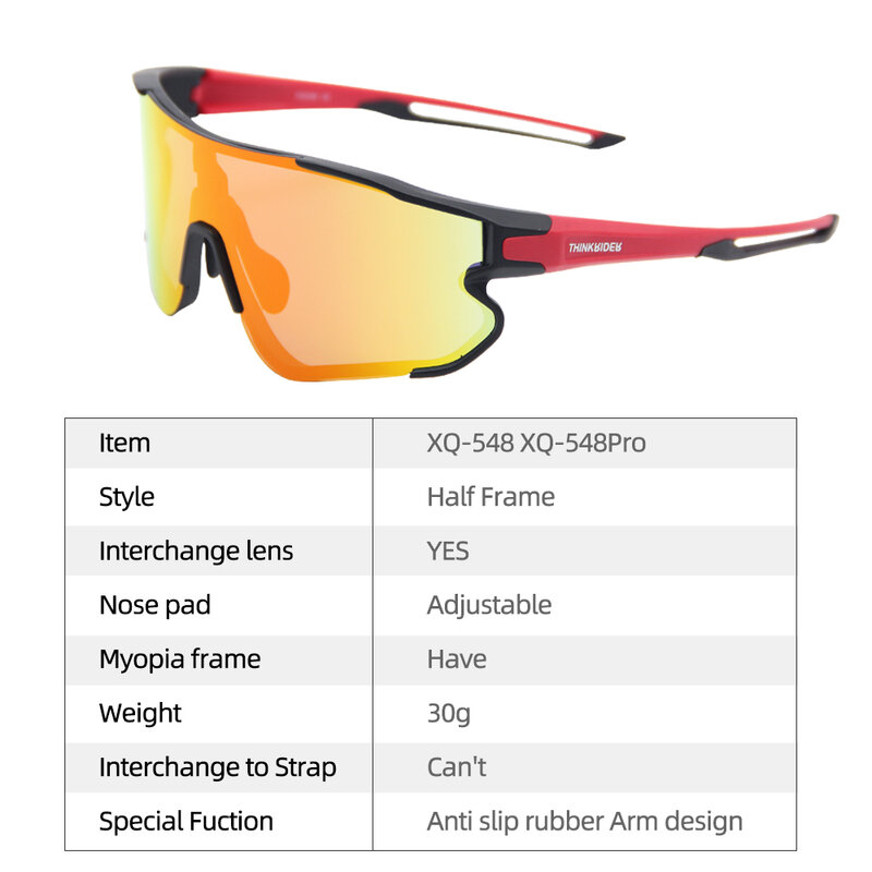 ThinkRider Cycling Photochromic Glasses Sunglasses Mtb Polarized  Sports Goggles Bicycle Mountain Bike Glasses Men's Women
