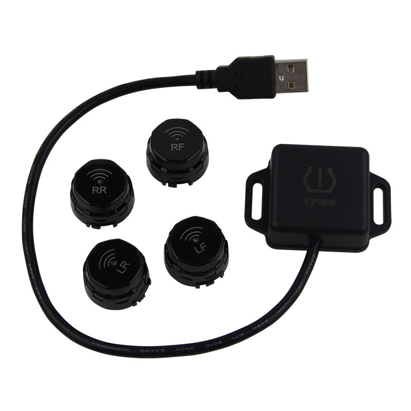 Sistema de control de presión de neumáticos universal externo de coche TPMS para reproductor de dvd de coche Android con puerto USB