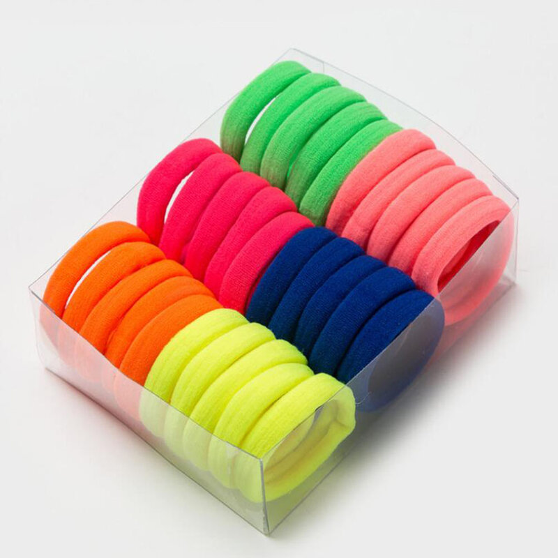 30Pcs Elastic Hair Accessories For Women Kids Black Grey Blue Rubber Band Ponytail Holder Gum For Hair Ties Scrunchies Hairband