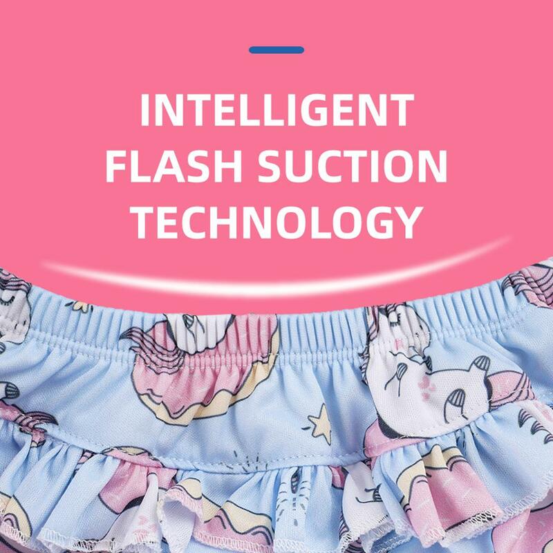 HappyFlute calças de natação impermeáveis, fralda de pano impressa para bebê, calças de praia macias, borda ondulada flor, 3 tamanhos, 6-25kg, novo