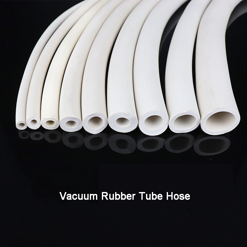 White Rubber Hose Vacuum Rubber Tube Anti-wear Protection Suction And Conveying Pipe Inner Diameter 1.5-25mm