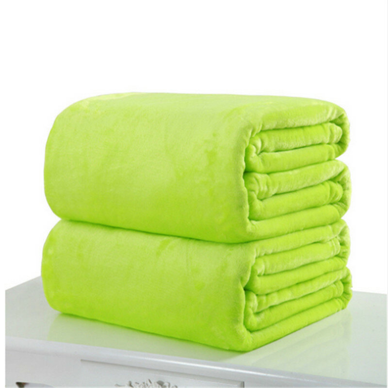 Manta suave cálida lana color Coral sábana de invierno colcha sofá lanzar ligero lavado mecánico mantas de franela