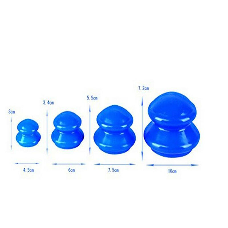 4 Size Silicone Cupping Anti Cellulite Vacuum Suction Cups Massage Facial Body Back Therapy Massages Health Care Tool 20#71
