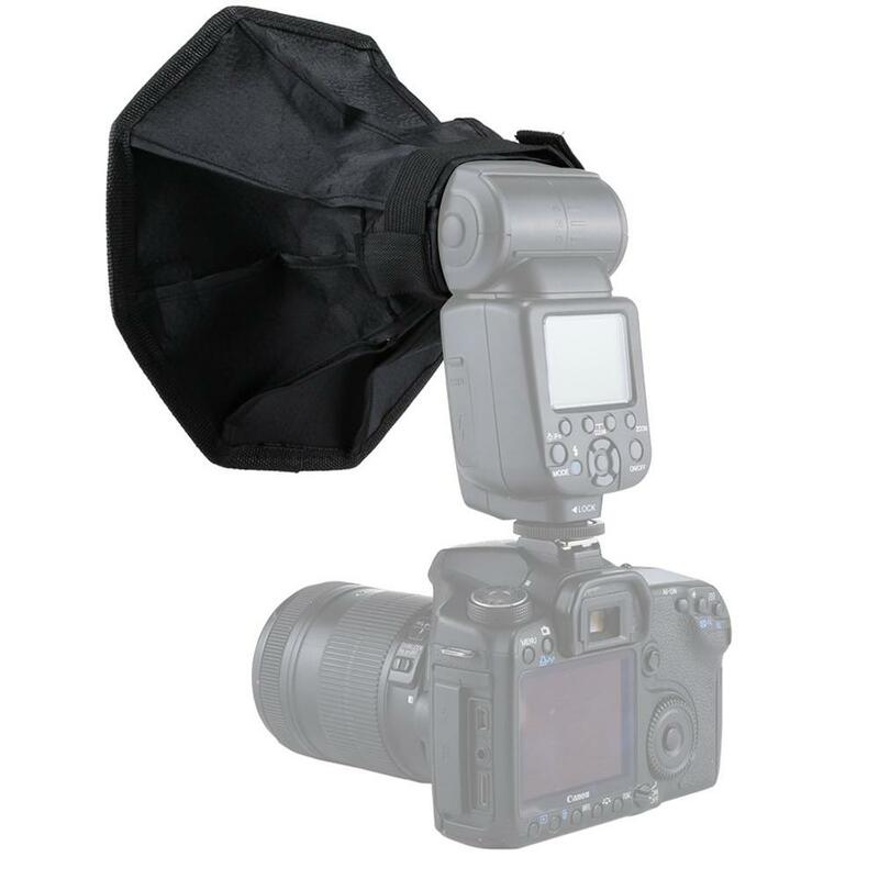 Universal Octangle Estilo Dobrável Flash Light Difusor, Soft Box, Speedlight, Softbox para Canon, Nikon, 20cm