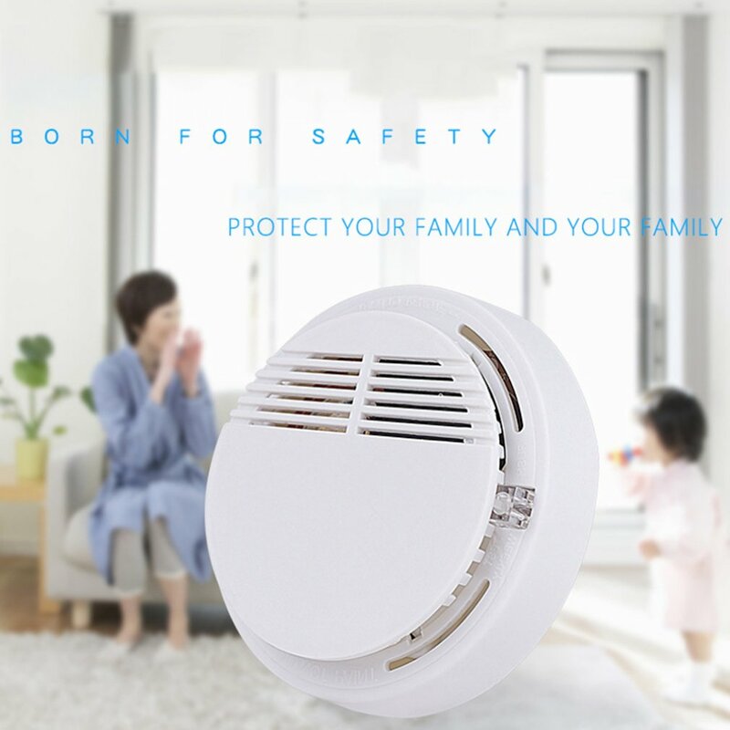 Acj168 alarma de humo independiente, Detector de humo independiente, inalámbrico, Sensor de sonido y luz para el hogar