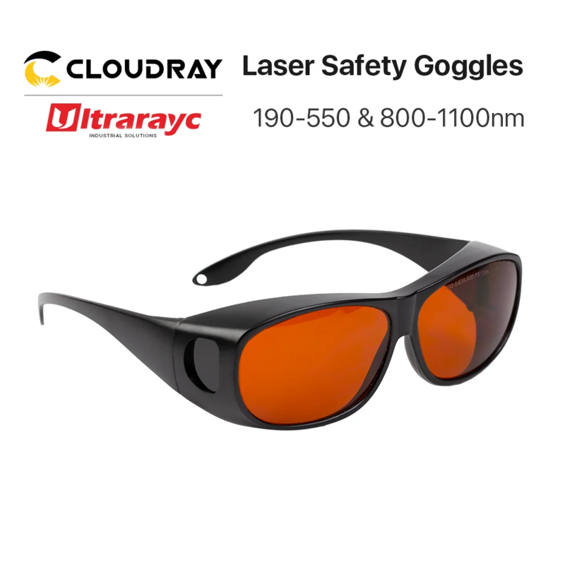 Ultrarayc 355 & 532nm Laser Goggles Medium Size Type B Protective Glasses Shield Protection for UV & Green Laser Safety Goggles