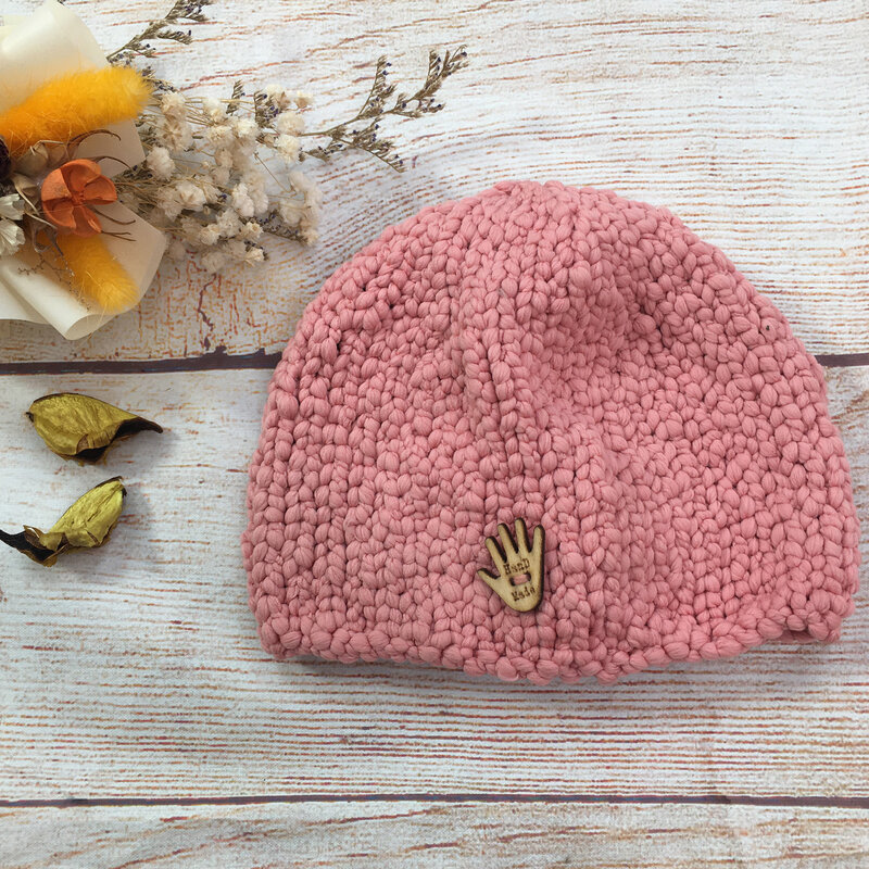Soft Hand Knitted Solid Hat Vintage Style Newborn Size Infant Photo Shoot Baby Cap for Little Child Photography Accessories