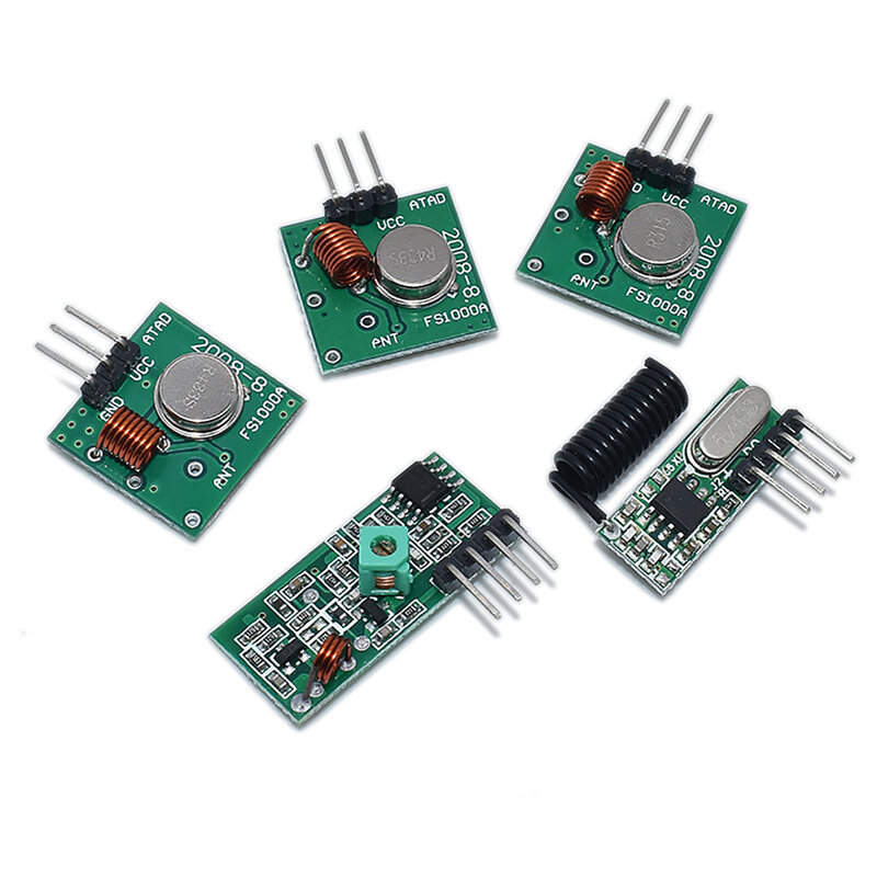 Modulo trasmettitore Wireless RF 315Mhz / 433Mhz e Kit ricevitore 5V DC Wireless per Arduino Raspberry Pi /ARM/MCU WL Kit fai da te