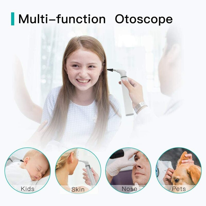 To Wireless Otoscope Ear Camera 3.9mm 720P HD WiFi Ear Scope with 6 LED Lights for Kids and Adults Support Android and iPhone