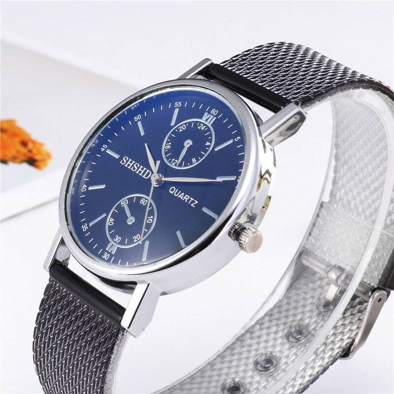 Fashionable casual women's watch blue glass eyes soft appliance with suitable fashion neutral watches wholesale men and women